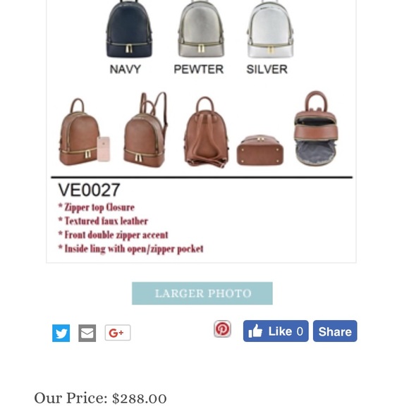 Brand new black pebbled leather backpack - Picture 4 of 4